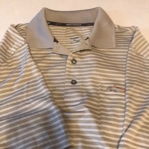 Greg Norman Tasso Elba tan golf polo